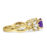 Round Infinity Marquise Vintage Style Floral Ring Cubic Zirconia 925 Sterling Silver