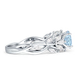 Round Infinity Marquise Vintage Style Floral Ring Cubic Zirconia 925 Sterling Silver