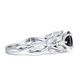 Round Infinity Marquise Vintage Style Floral Ring Cubic Zirconia 925 Sterling Silver