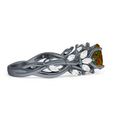 Round Infinity Marquise Vintage Style Floral Ring Cubic Zirconia 925 Sterling Silver