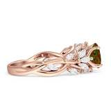 Round Infinity Marquise Vintage Style Floral Ring Cubic Zirconia 925 Sterling Silver
