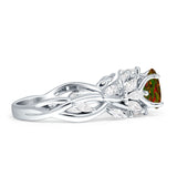 Round Infinity Marquise Vintage Style Floral Ring Cubic Zirconia 925 Sterling Silver