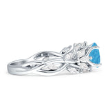 Round Infinity Marquise Vintage Style Floral Ring Cubic Zirconia 925 Sterling Silver