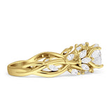 Round Infinity Marquise Vintage Style Floral Ring Cubic Zirconia 925 Sterling Silver