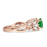 Round Infinity Marquise Vintage Style Floral Ring Cubic Zirconia 925 Sterling Silver