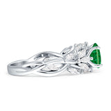 Round Infinity Marquise Vintage Style Floral Ring Cubic Zirconia 925 Sterling Silver