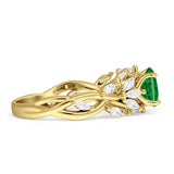 Round Infinity Marquise Vintage Style Floral Ring Cubic Zirconia 925 Sterling Silver