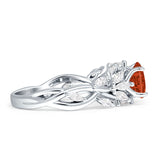 Round Infinity Marquise Vintage Style Floral Ring Cubic Zirconia 925 Sterling Silver