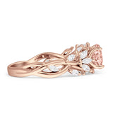 Round Infinity Marquise Vintage Style Floral Ring Cubic Zirconia 925 Sterling Silver