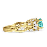 Round Infinity Marquise Vintage Style Floral Ring Cubic Zirconia 925 Sterling Silver