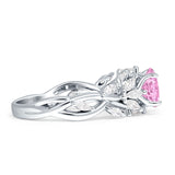 Round Infinity Marquise Vintage Style Floral Ring Cubic Zirconia 925 Sterling Silver