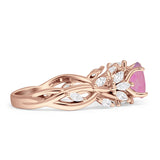 Round Infinity Marquise Vintage Style Floral Ring Cubic Zirconia 925 Sterling Silver