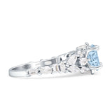 Vintage Style Round Engagement Ring Cubic Zirconia 925 Sterling Silver