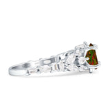 Vintage Style Round Engagement Ring Cubic Zirconia 925 Sterling Silver
