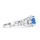 Vintage Style Round Engagement Ring Cubic Zirconia 925 Sterling Silver