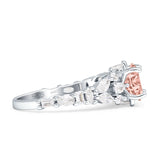 Vintage Style Round Engagement Ring Cubic Zirconia 925 Sterling Silver