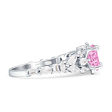 Vintage Style Round Engagement Ring Cubic Zirconia 925 Sterling Silver