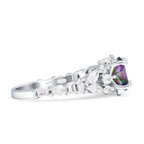 Vintage Style Round Engagement Ring Cubic Zirconia 925 Sterling Silver