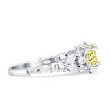 Vintage Style Round Engagement Ring Cubic Zirconia 925 Sterling Silver