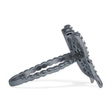 Beaded Band Milgrain Butterfly Finger Ring Cubic Zirconia 925 Sterling Silver