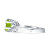 Round Beaded Marquise Vintage Style Cubic Zirconia Engagement Ring 925 Sterling Silver