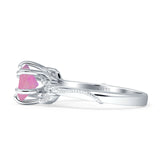 Round Beaded Marquise Vintage Style Cubic Zirconia Engagement Ring 925 Sterling Silver