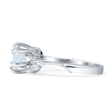 Round Beaded Marquise Vintage Style Cubic Zirconia Engagement Ring 925 Sterling Silver