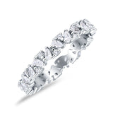 Teardrop Pear Shaped Ring Full Eternity Cubic Zirconia 925 Sterling Silver