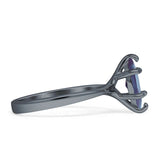 Marquise Solitaire Engagement Ring 7X14 Lab Alexandrite 925 Sterling Silver