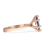 Marquise Solitaire Engagement Ring 5X10 Lab Alexandrite 925 Sterling Silver