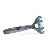 Marquise Solitaire Engagement Ring 7X14 Natural Aquamarine 925 Sterling Silver