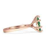 Marquise Solitaire Engagement Ring 5X10 Natural Green Moss Agate 925 Sterling Silver