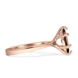 Marquise Solitaire Engagement Ring 5X10 Natural Chocolate Smoky Quartz 925 Sterling Silver