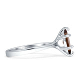 Marquise Solitaire Engagement Ring 6X12 Natural Chocolate Smoky Quartz 925 Sterling Silver