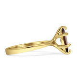 Marquise Solitaire Engagement Ring 5X10 Natural Chocolate Smoky Quartz 925 Sterling Silver