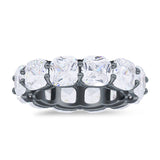 Cushion Cut Eternity Band