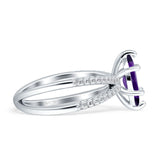 Marquise Split Shank X Ring