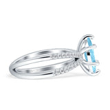 Marquise Split Shank X Ring