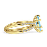 Marquise Split Shank X Ring