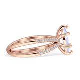 Marquise Split Shank X Ring