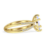 Marquise Split Shank X Ring