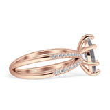 Marquise Split Shank X Ring