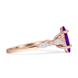 Art Deco Marquise Vintage Style Cubic Zirconia Ring 925 Sterling Silver