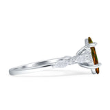 Art Deco Marquise Vintage Style Cubic Zirconia Ring 925 Sterling Silver
