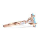 Marquise Split Shank Leaf Floral Ring