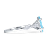 Marquise Split Shank Leaf Floral Ring