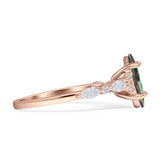 Art Deco Marquise Vintage Style Cubic Zirconia Ring 925 Sterling Silver