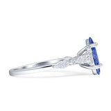 Art Deco Marquise Vintage Style Cubic Zirconia Ring 925 Sterling Silver