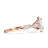 Art Deco Marquise Vintage Style Cubic Zirconia Ring 925 Sterling Silver