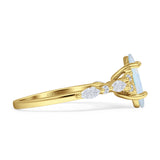 Art Deco Marquise Vintage Style Cubic Zirconia Ring 925 Sterling Silver